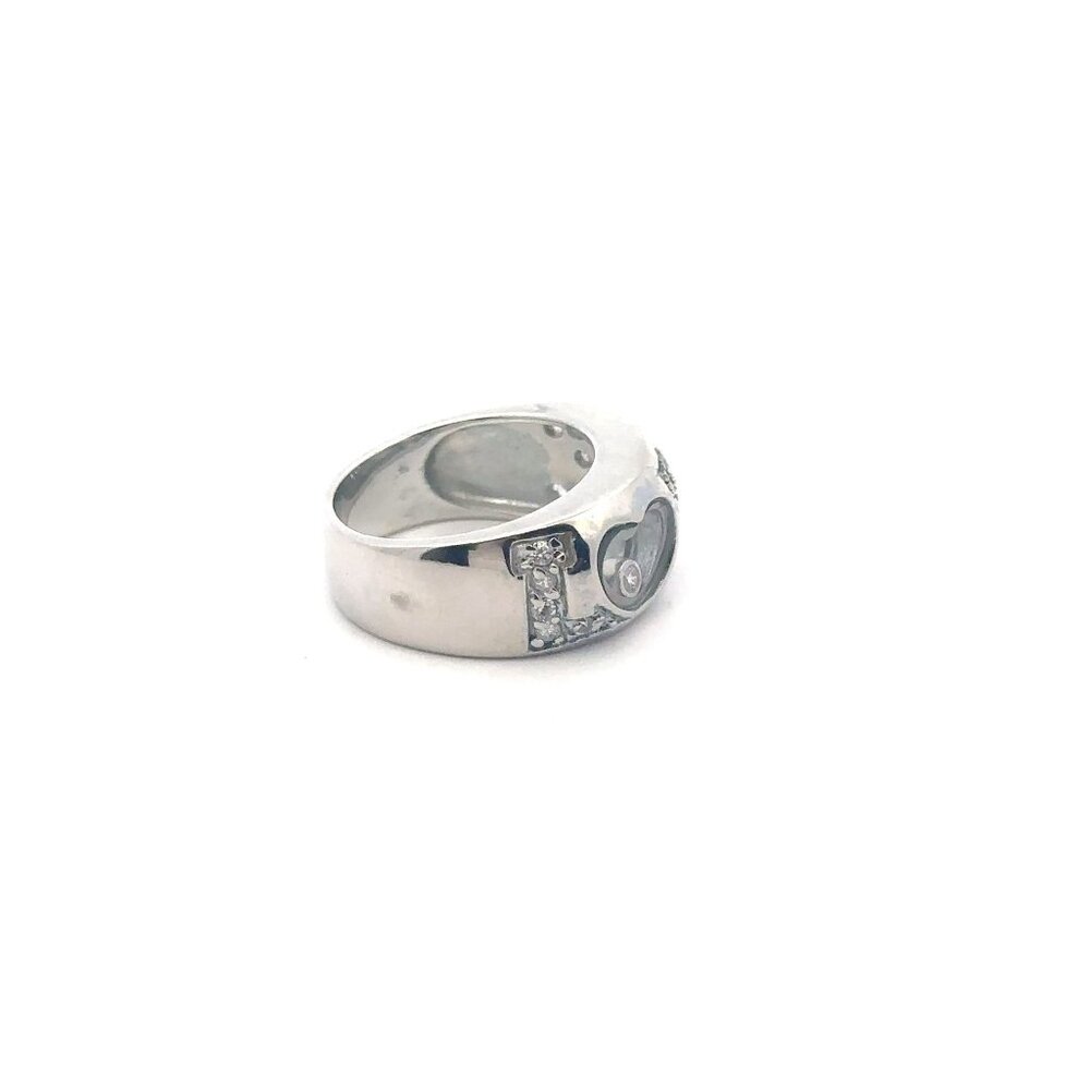 925 Sterling Silver Ring LOVE Heart Cubic Zirconia Size 6 - Picture 5 of 7